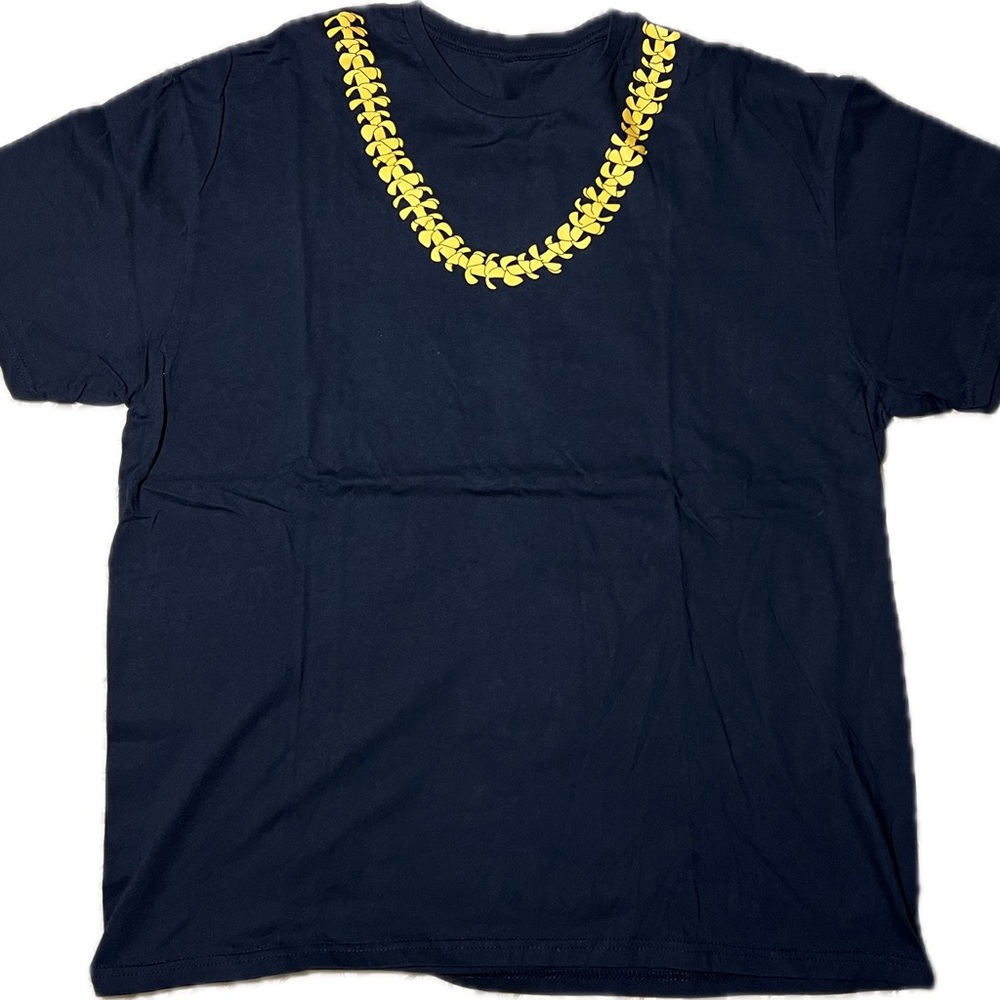 Puakenikeni Yellow on Black Tee